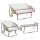 Gardeon 4-Piece Rattan Outdoor Sofa Set - UV Resistant, Powder-Coated Steel Frame, Natural Colour, Cushions Included