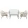 Gardeon 4-Piece Rattan Outdoor Sofa Set - UV Resistant, Powder-Coated Steel Frame, Natural Colour, Cushions Included