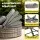 Gardeon Outdoor Daybed Sun Lounge - Adjustable Backrests, Weather-Resistant PE Rattan, Retractable Trays, 197x140x120cm