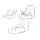 Gardeon Sun Lounger Folding Chaise Lounge Chair with Wheels, Weather-Resistant PP, Adjustable Backrest, 150kg Capacity