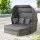 Gardeon Extra-Large Modular Outdoor Day Bed - UV-Resistant Wicker, Steel Frame, Water-Resistant Fabric, Grey, 156x160cm