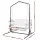 Gardeon Wooden 2-Seater Outdoor Swing Chair with Black Metal Stand White Hanging Bench Seat 200kg Capacity