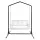 Gardeon Wooden 2-Seater Outdoor Swing Chair with Black Metal Stand White Hanging Bench Seat 200kg Capacity