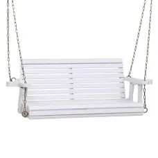 Gardeon 2-Seater Wooden Swing Chair with Cup Holder - Indoor/Outdoor, Water-Resistant, 300kg Capacity, Easy Assembly