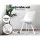 Artiss Dining Chairs Set of 2 White, PU Leather Cushioned, Plastic Seat, Steel Legs, 150kg Capacity, Modern Design