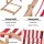 Gardeon Wooden Sun Lounge: Adjustable Portable Beach Chair, Fir Wood Frame, Red Stripes, 120kg Capacity, 1-Year Warranty