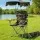 Weisshorn Portable Folding Camping Chair with Built-in Canopy 120KG Lightweight Outdoor Seat Army Green
