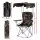 Weisshorn Portable Folding Camping Chair with Built-in Canopy 120KG Lightweight Outdoor Seat Army Green