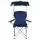 Weisshorn Navy Blue Camping Chair with Canopy – Lightweight, Foldable, Water-Resistant 600D Oxford, 120KG Capacity