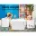 Keezi 3PCS Kids Table and Chairs Set, Multi-functional, Birch Plywood, 50kg Capacity, Child-Safe, White/Nature Finish