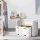 Keezi 3PCS Kids Table and Chairs Set, Multi-functional, Birch Plywood, 50kg Capacity, Child-Safe, White/Nature Finish