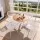 Gardeon 5 Piece Outdoor Dining Set WPC Table Aluminium Alloy Frame 4 PP Chairs White 5PC Dining Set Patio