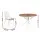 Gardeon 5 Piece Outdoor Dining Set White WPC Table Aluminium Frame 4 PP Chairs Weather Resistant Patio