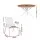 Gardeon 7PCS Outdoor Dining Set with WPC Tabletop and 6 Stackable Textilene Chairs Seats 6 Adults White