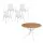 Gardeon 7PCS Outdoor Dining Set with WPC Tabletop and 6 Stackable Textilene Chairs Seats 6 Adults White