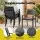 Gardeon 11-Piece Outdoor Dining Set with Extendable Aluminium Table and 10 Chairs Grey Cushions Black