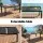 Gardeon 11-Piece Outdoor Dining Set with Extendable Aluminium Table and 10 Chairs Grey Cushions Black