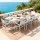 Gardeon 11-Piece Outdoor Dining Set with Extendable Table for 10 People White Aluminium