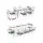 Gardeon 11-Piece Outdoor Dining Set with Extendable Table for 10 People White Aluminium