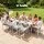 Gardeon 11-Piece Outdoor Dining Set with Extendable Table for 10 People White Aluminium