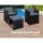 Gardeon 11-Piece Outdoor Dining Set - Black Wicker, Tempered Glass Table, Cushioned Seats, Water-Resistant Covers
