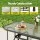 Gardeon 5 Piece Outdoor Dining Set Black – Steel Frame, Tempered Glass Table, Stackable Chairs, Weatherproof, 120cm