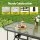Gardeon 5 Piece Outdoor Dining Set, Grey Mesh Chairs, Tempered Glass Table, Steel Frame, Weatherproof Patio Furniture