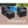 Gardeon Hayman 13-Piece Outdoor Dining Set, Wicker Chairs, Tempered Glass Table, with Cushions & Covers, Black
