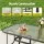 Gardeon 5PC Outdoor Dining Set: Steel Frame, 140x80cm Tempered Glass Table, Stackable Grey Chairs, All-Weather Comfort