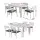 Gardeon Outdoor Dining Set 5-Piece: Extendable Aluminium Table, White, Seats 4-6, Water & UV Resistant, Easy Assembly