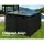 Gardeon Outdoor Dining Set - 5 Piece Black Wicker, Steel Frame, Glass Table, Cushioned Chairs, Water-Resistant Covers