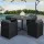 Gardeon Outdoor Dining Set - 5 Piece Black Wicker, Steel Frame, Glass Table, Cushioned Chairs, Water-Resistant Covers