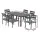 Gardeon 7-Piece Outdoor Dining Set: Black Aluminium Table, 6 Chairs, UV-Resistant Cushions - Perfect for Entertaining