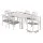 Gardeon 7-Piece White Aluminium Outdoor Dining Set – Seats 6, Weather-Resistant Cushions, Easy Assembly, 1-Year Warranty