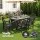 Gardeon 7 Piece Outdoor Dining Set HDPE Table and Chairs, Black, 156cm Table, Garden Furniture