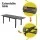 Gardeon 9PCS Outdoor Dining Set - Extendable Aluminium Table & Chairs, Seats 8, Black with Grey Cushions, Patio Ready