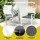 Gardeon 9-Piece Outdoor Dining Set with Extendable Aluminium Table, 8 Chairs and Grey Cushions White