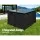 Gardeon 9-Piece Black Wicker Outdoor Dining Set: Steel Frame, Glass Table, Waterproof Cushions for Patio