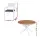 Gardeon 5 Piece Outdoor Dining Set Round WPC Tabletop Aluminium Frame with 4 Stackable Chairs and Cushions