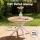 Gardeon 5 Piece Outdoor Dining Set Round WPC Tabletop Aluminium Frame with 4 Stackable Chairs and Cushions