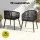 Gardeon 5PC Black Outdoor Dining Set - Steel Frame, Tempered Glass Table, All-Weather Wicker Chairs, Indoor/Outdoor Use