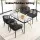 Gardeon 5PC Black Outdoor Dining Set - Steel Frame, Tempered Glass Table, All-Weather Wicker Chairs, Indoor/Outdoor Use