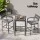 Gardeon 3Pcs Outdoor Aluminium Bistro Set: Black Bar Stools & Table with Cushions - Weather-Resistant, Stylish & Durable