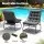 Gardeon 3-Piece Outdoor Bistro Set with Steel Chairs, 9cm Cushion, Tempered Glass Table and Grey Finish