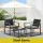 Gardeon 3PC Outdoor Bistro Set: Handwoven PE Rattan, Steel Frame, Tempered Glass Table, Weather-Resistant, Black