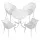 Gardeon 5-Piece Outdoor Dining Set with 80cm Foldable Table and 4 Lightweight PP Chairs White Patio Garden
