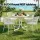 Gardeon 5-Piece Outdoor Dining Set with 80cm Foldable Table and 4 Lightweight PP Chairs White Patio Garden