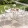 Gardeon 5-Piece Outdoor Dining Set with 80cm Folding Table and Stackable Chairs White Patio Furniture Seats 4