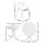Gardeon 5-Piece Outdoor Dining Set with 80cm Folding Table and Stackable Chairs White Patio Furniture Seats 4