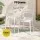 Gardeon 5-Piece Outdoor Dining Set with 80cm Folding Table and Stackable Chairs White Patio Furniture Seats 4